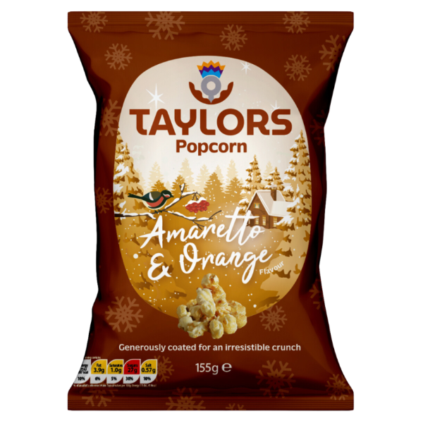 8x155g Taylor's Festive Amaretto & Orange Flavour Popcorn