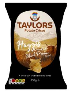 24x40g Taylors Haggis & Cracked Black Pepper Crisps