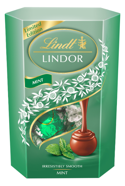 8x200g Lindt Lindor Mint Milk Cornet (859582)