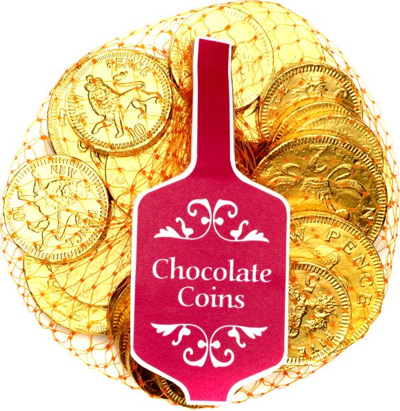 36x100g Novelty Confectionery - Chocolate Coins Large Gold Net of Milk Chocolate Coins