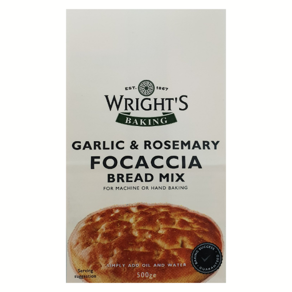 5x500g Wright's Garlic & Rosemary Focaccia Bread mix