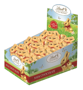 100x10g Lindt Gold Bunny milk 10g Counter Display Unit