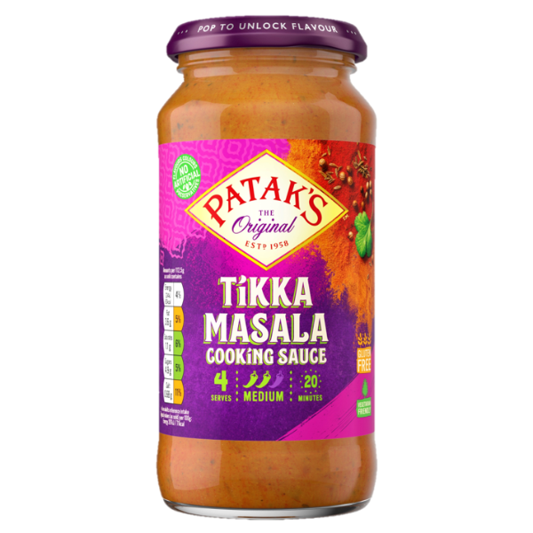 6x450g Patak's Tikka Masala Curry Sauce