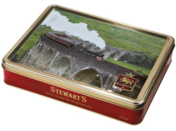 6x400g Stewart's Classic - The Jacobite Train Shortbread  Tin 