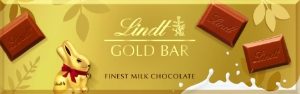 11x300g Lindt Easter Gold Bar Milk 300gx11 SRP