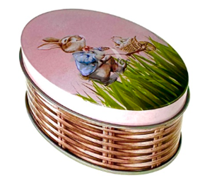 Basket Chocolate Egg Tin