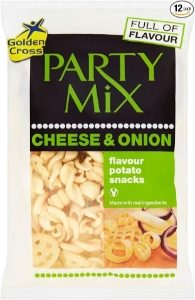 12x150g Golden Cross Party Mix - Cheese & Onion