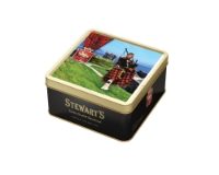 6x125g Stewart's Tartan - Loch Ness Piper Shortbread Tin