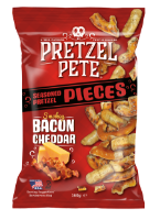 8x160g Pretzel Pete Pieces Smokey Bacon Cheddar   