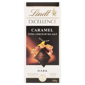 20x100g Lindt Excellence Dark Caramel & Sea Salt BAR