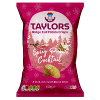 8x150g Taylor's Festive Spicy Prawn Cocktail Potato Crisps 