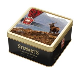6x125g Stewart's Tartan - Highland Stag Shortbread Tin