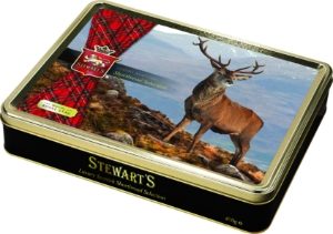 6x400g Stewart's Tartan - Royal Stag Shortbread Tin