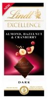 20x100g Lindt Excellence Almond, Hazelnut & Cranberry BAR 