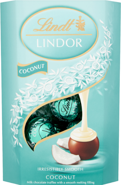 8x200g Lindt Lindor Coconut Cornet (859753)