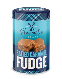 6x125g Stewart's Salted Caramel Fudge Tin Tube