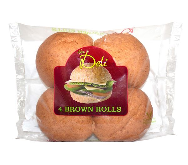 12x4Pack The Deli Soft Brown Rolls