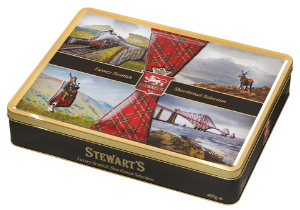 6x400g Stewart's Tartan - Scottish Collection Shortbread Tin 