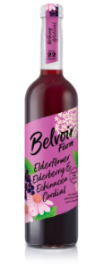 6x500ml Belvoir  Elderflower, Elderberry and Echinacea Cordial