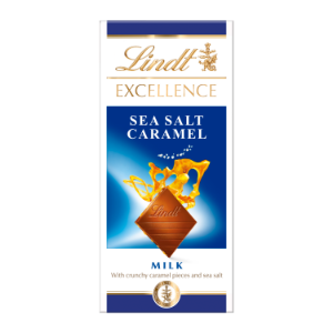 20x100g Lindt Excellence Caramel & Sea Salt Milk BAR 