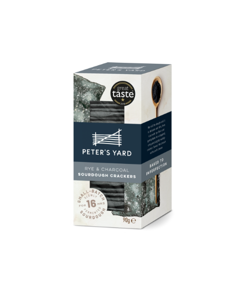 8x90g Peter's Yard Charcoal & Rye Sourdough Cracker