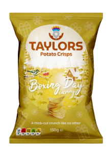 8x150g Taylor's Festive Boxing Day Curry Flavour Potato Crisps 