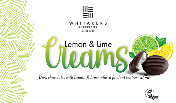 14x150g Whitakers Lemon & Lime Creams