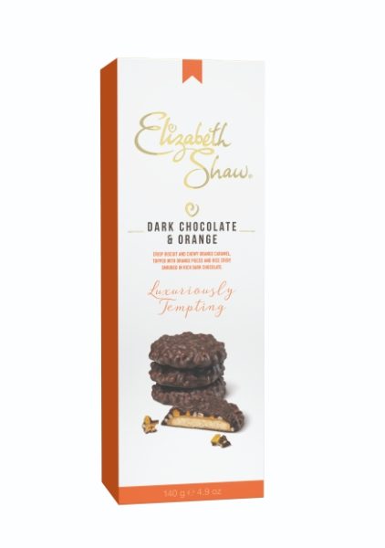 8x140g Elizabeth Shaw Dark Chocolate Orange Biscuits