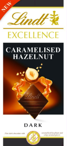 20x100g Lindt Excellence Caramelised Hazelnut  BAR 