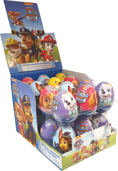 24x20g Paw Patrol Milk Chocolate Surprise Eggs