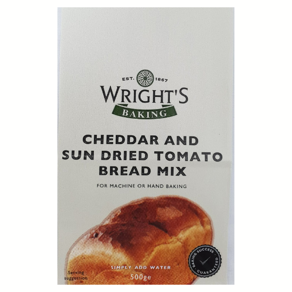 5x500g Wright's Cheddar & Sundried Tomato Bread mix